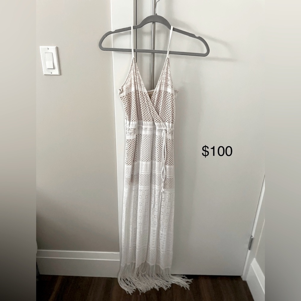 Beach Bunny White Sienna Maxi Dress XS